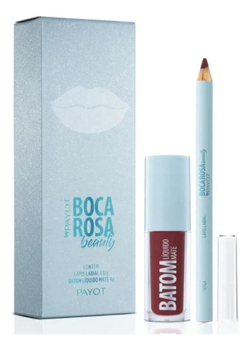 Kit Boca Rosa Lápis Labial + Batom Líquido Terça