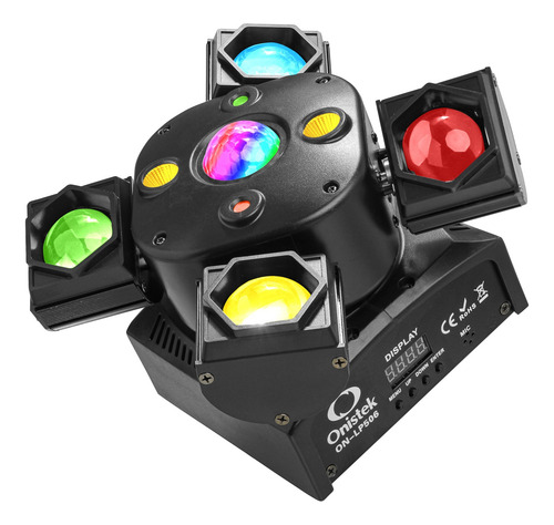 Canhão Moving 80w 4 Leds Rgb Lasers Strobo Dmx Bivolt Show