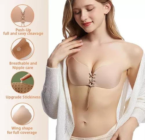 Brasier Strapless Push Up Invisible Escote Sexy Levanta Bust