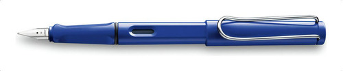 Lapicera Pluma Estilografica Lamy Safari Trazo Fino Tinta Azul Lavable Exterior Azul