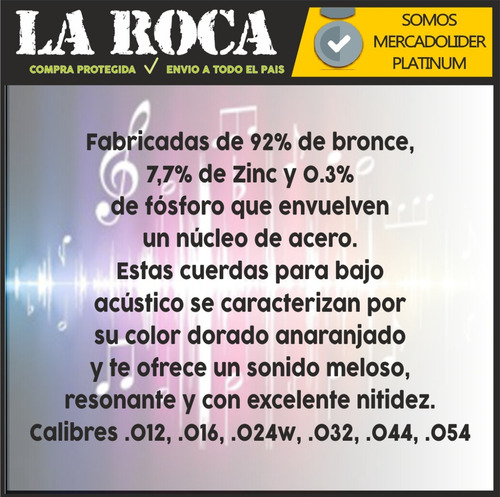 Imagen 5 de 10 de Encordado Guitarra Acustica .012 Ernie Ball Phosphor Bronze