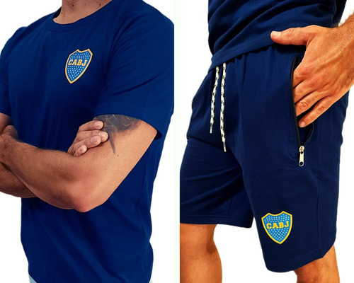 Conjunto Remera Y Bermuda Boca Juniors