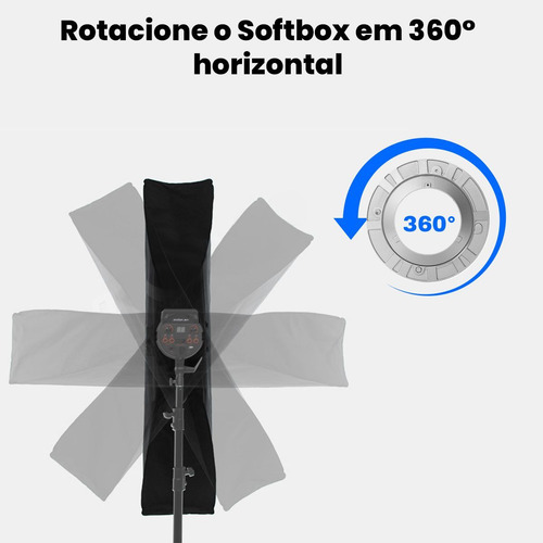 Kit Luz Contínua Estúdio Godox Sl60ii + Softbox Strip Bowens