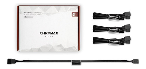 Noctua Na-sec1 Chromax.negro, Cables De Extensión (30cm, Neg