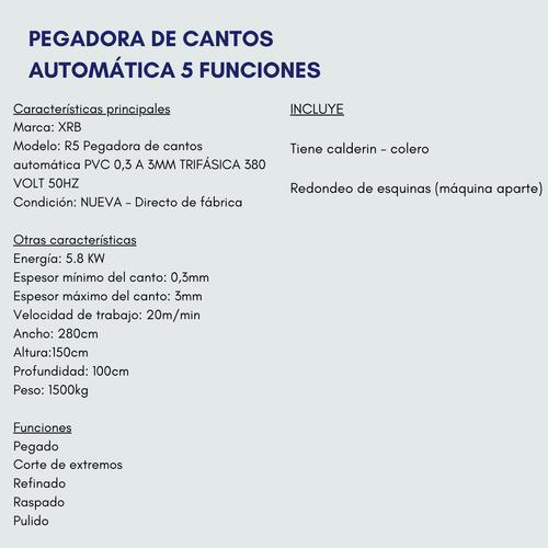 Pegadora De Cantos Automática 5g + Recorte De Esquinas Nueva