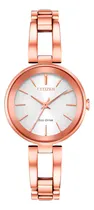 Comprar Reloj Citizen Ecodrive Analog Em063981a Mujer Color De La Malla Rosê Gold Color Del Bisel Rose Gold Color Del Fondo Blanco