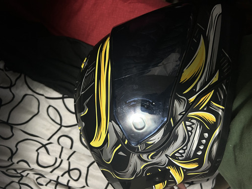 Casco Kov Abatible Con Luz Led Stelar Dot Color Samurai (Usado)
