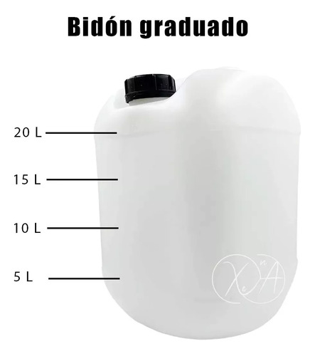 Envase Polietileno Garrafa 20 L Bidon Porron Con Llave 6 Pz