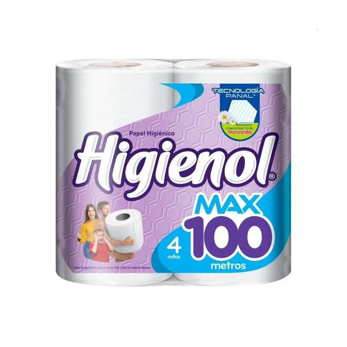 Imagen 1 de 1 de Papel higiénico Higienol MAX simple 100 m de 4 u