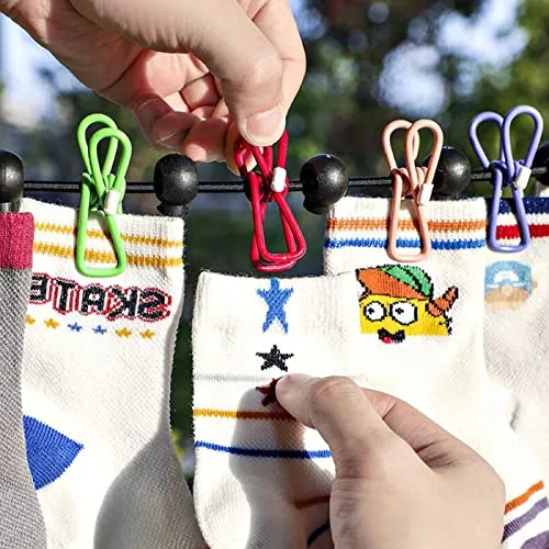 Cuerda De Tender Portátil Multicolor 12 Pinzas Ropa, C...