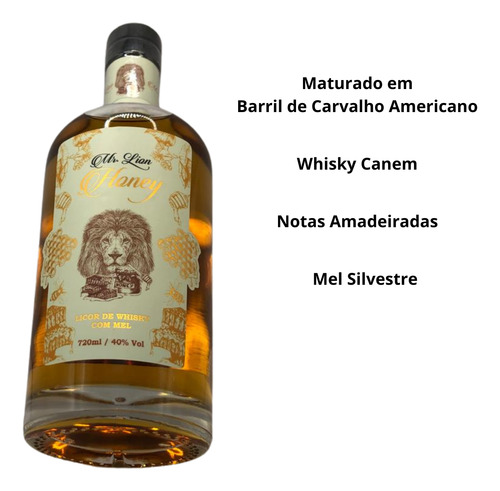 Mr Lion Honey Whisky Md Chefe Sem Tubo Sem Medalha Original