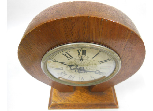 Antigo Relógio De Mesa Rubinick Modelo Ferradura Wood 20cm (Usado)