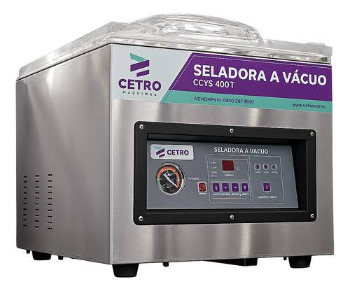 Seladora A Vácuo De Bancada Com Atm Ccvs 400 T (Usado)