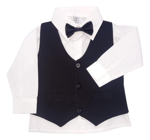 Conjunto Traje De Vestir Bebe Varon Bautismo Fiesta Negro 24-36 18-24
