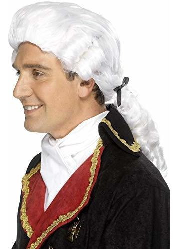 Disfraz Hombre - Smiffy's Men's Court Wig With Ribbon And Ri