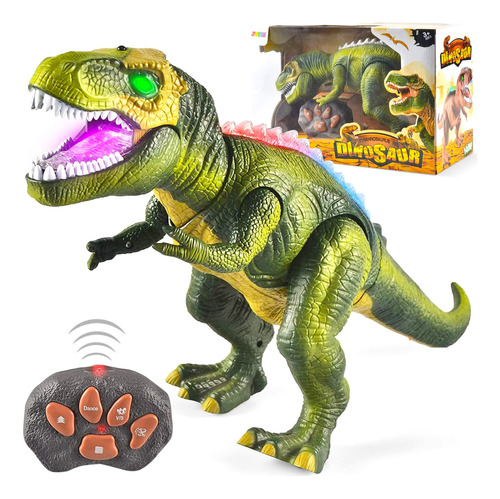 Joyin Mando A Distancia Con Luz Led Dinosaurio Caminar Y Cam