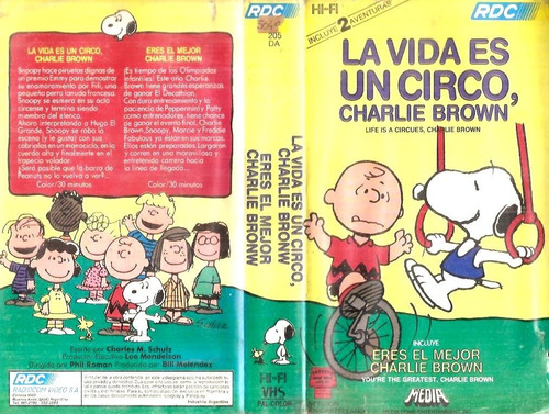 Snoopy La Vida Es Un Circo + Eres El Mejor Charlie Brown Vhs