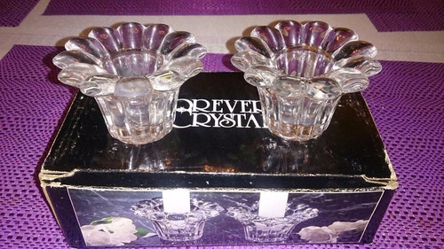 Candelabros De Cristal Set De 2 Unid Marca Forever Cristal