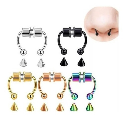 Pircing Septum Torito Imantado 2 Diseños En Uno Acero Inoxid