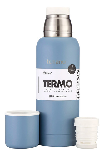 Termo Terrano 750ml Premium Slim Color Celeste