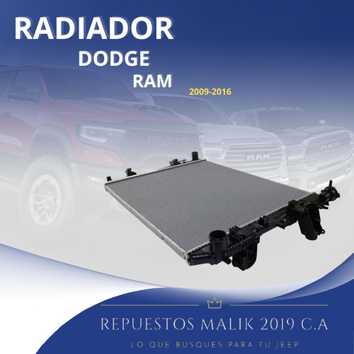 Radiador Dodge Ram 2009-2016 Nuevo Mopar