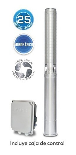 Bomba Sumergible Pozo Profundo 4 Evans 1 Hp 220v 100% Inox