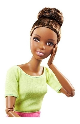 Imagem 2 de 7 de Barbie Articulada To Move Top Amarelo Morena Ms Sj