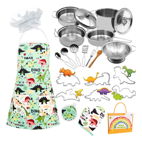 Set De Cocina Para Niños Con Ollas Y Sartenes, Juguetes Y Re