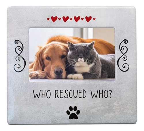 Adopción Del Marco De Fotos De Mascotas - Quién Rescató A Q