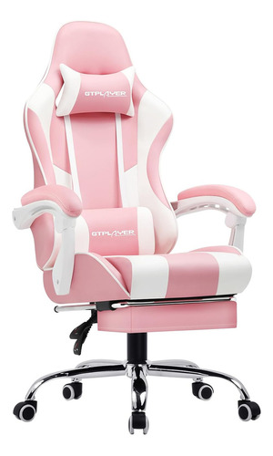 Silla Gamer Con Reposapiés Y Soporte Lumbar Gt800a Gtplayer