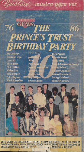 The Prince's Trust Vhs Elton John Collins Sting Clapton Etc.