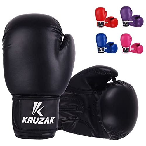 Kruzak Unisex Plain Boxing Gloves For Sparring, Kickboxing,