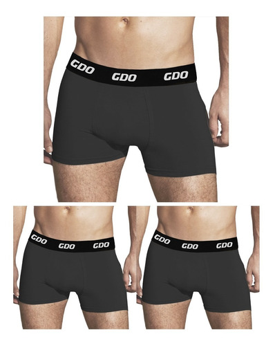 Pack X3 Boxer Calzoncillos Gdo Liso ALG/lycra Con Elastico