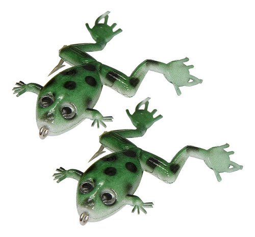 Isca Sapinho Frog Artificial Maruri 6 Cm Pacote Com 2 Verde
