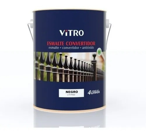 Imagen 1 de 2 de 1 Lts. Esmalte Convertidor De Óxido Color Grafito Vitro