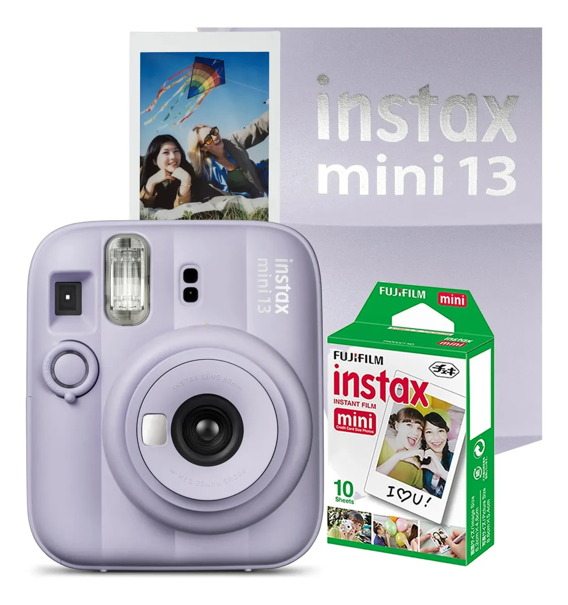Câmera Instax Mini 13+ Filme 10 Poses Cor Lilás