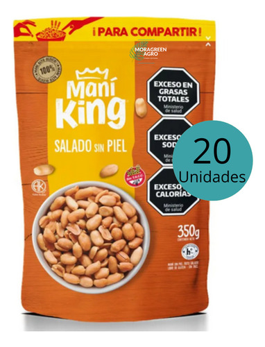 Mani Frito Salado Caja 20 Unidades 350gr Mani King