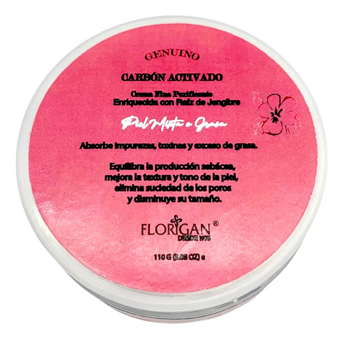 Crema Carbon Activado Florigan® 110grs.