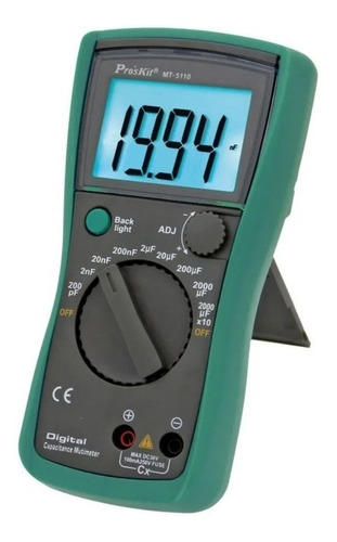 Imagen 3 de 7 de Tester Capacímetro Digital Lcd 0.1pf-20000µf Proskit Mt5110