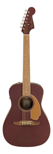 Violão eletroacústica Fender California Malibu Player para destros burgundy satin nogueira brilhante