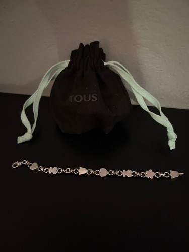 Pulsera Tous Varias Figuras Acero Excelente Estado Plateado 15 Cm (Usado)