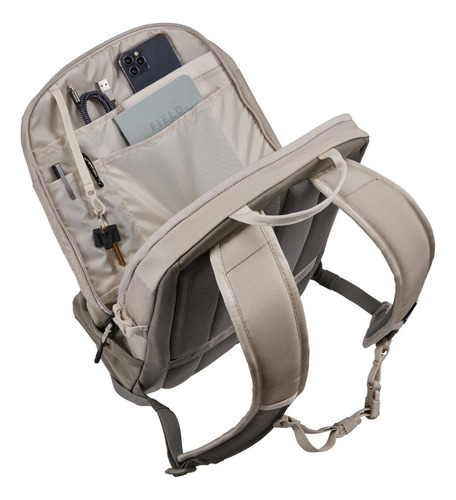 Mochila Notebook Com Bolso Impermeável Thule Enroute 4.0 23l Desenho Do Tecido Lisa Cor Pelican/vetiver