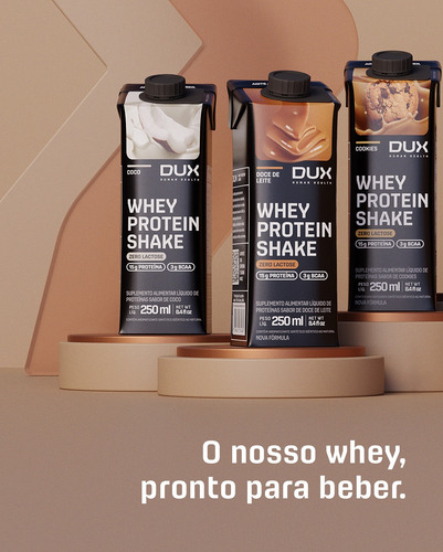 Shake Whey Protein Chocolate Branco Dux 250ml