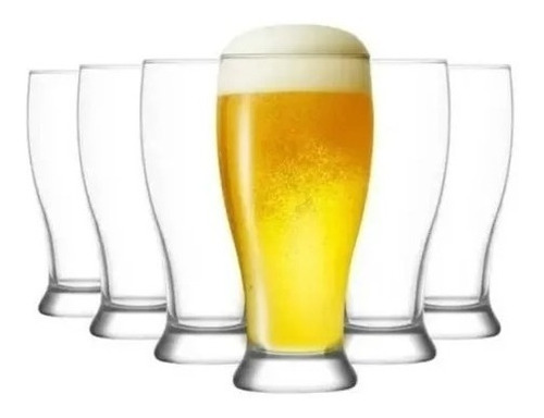 Imagen 4 de 4 de Set De 6 Vaso Cervecero De Vidrio