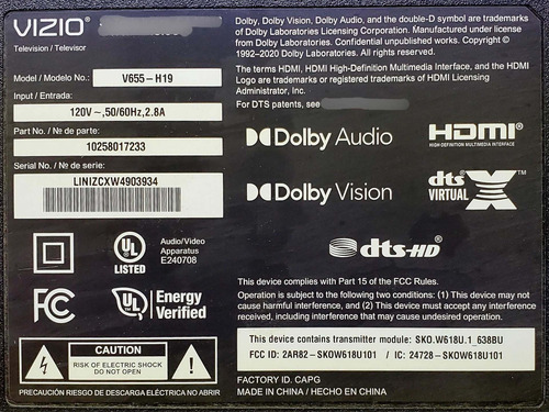 Tarjeta Madre Main Vizio Vizio V655-h19 Td.mt5691t.u762 (Usado)