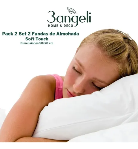 Set 2 Fundas Almohada 50x90 3angeli Soft Touch X2 Env Gratis