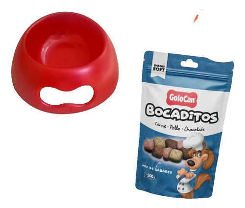 Comedero Bebedero Perros Gatos Plastico Irrompible Peq Color Rojo