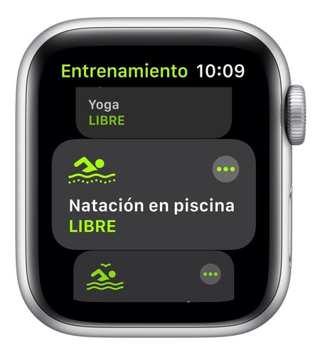 Imagen 3 de 9 de Apple Watch SE (GPS, 40mm) - Caja de aluminio color plata - Correa deportiva Blanca