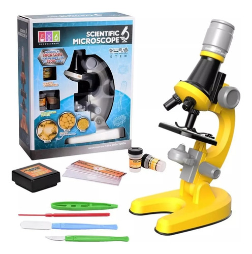 Microscopio Escolar Para Niños Accesorios Experimentos