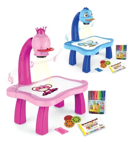 Tablero De Pintura Para Niños, Kit De Escritorio Con Proyect